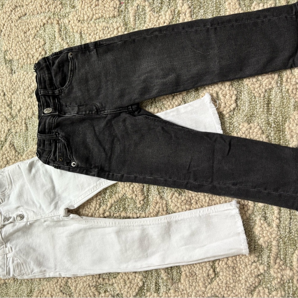 Black and White Jeans